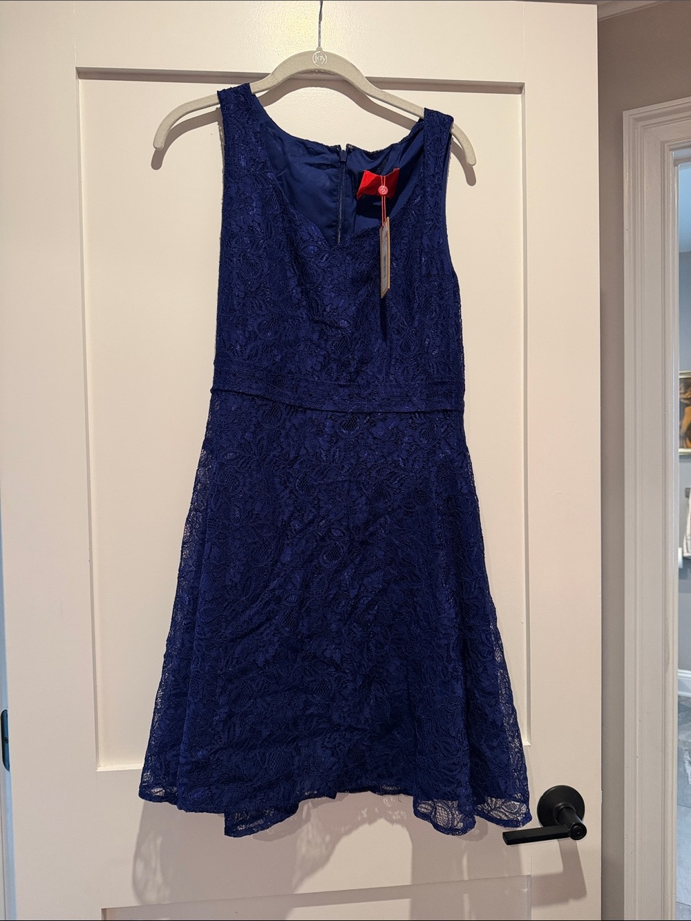 Z Spoke by Zac Posen Navy Lace Sleeveless Party Dress